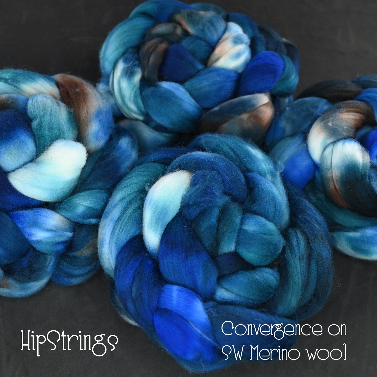 Convergence on Hand Dyed Superwash Domestic Merino Wool Combed Top - 4 oz
