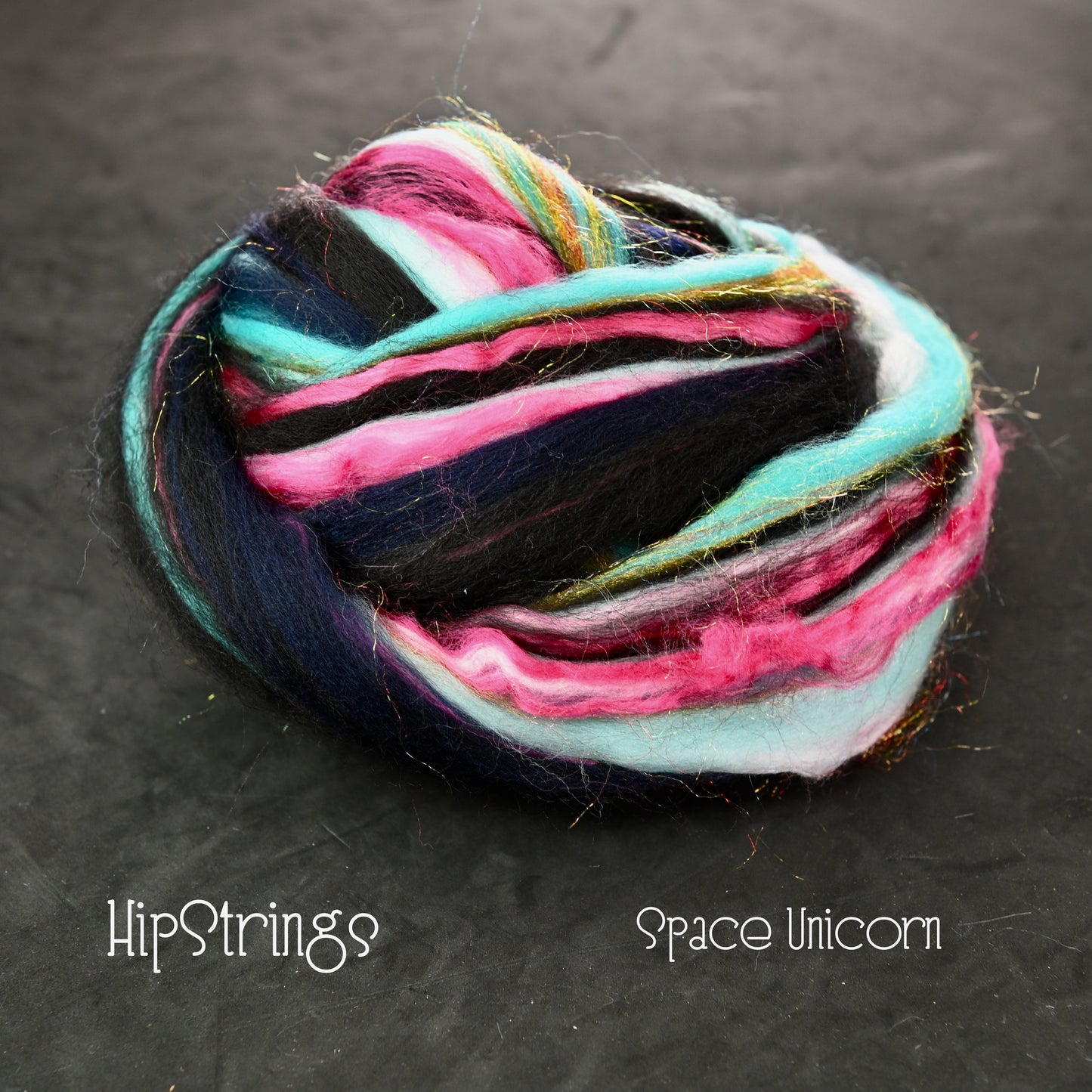 Space Unicorn Merino Alpaca Viscose Sparkle Signature Blend Combed Top - 4 oz