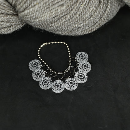 Crysanthemum Snagless Stitch Markers - Set of 8