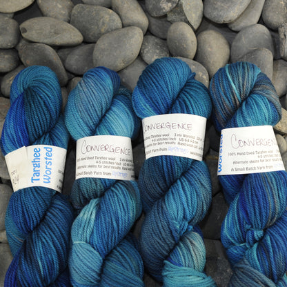 Convergence on Hand Dyed Targhee Wool Worsted Yarn - 230 yd/100g