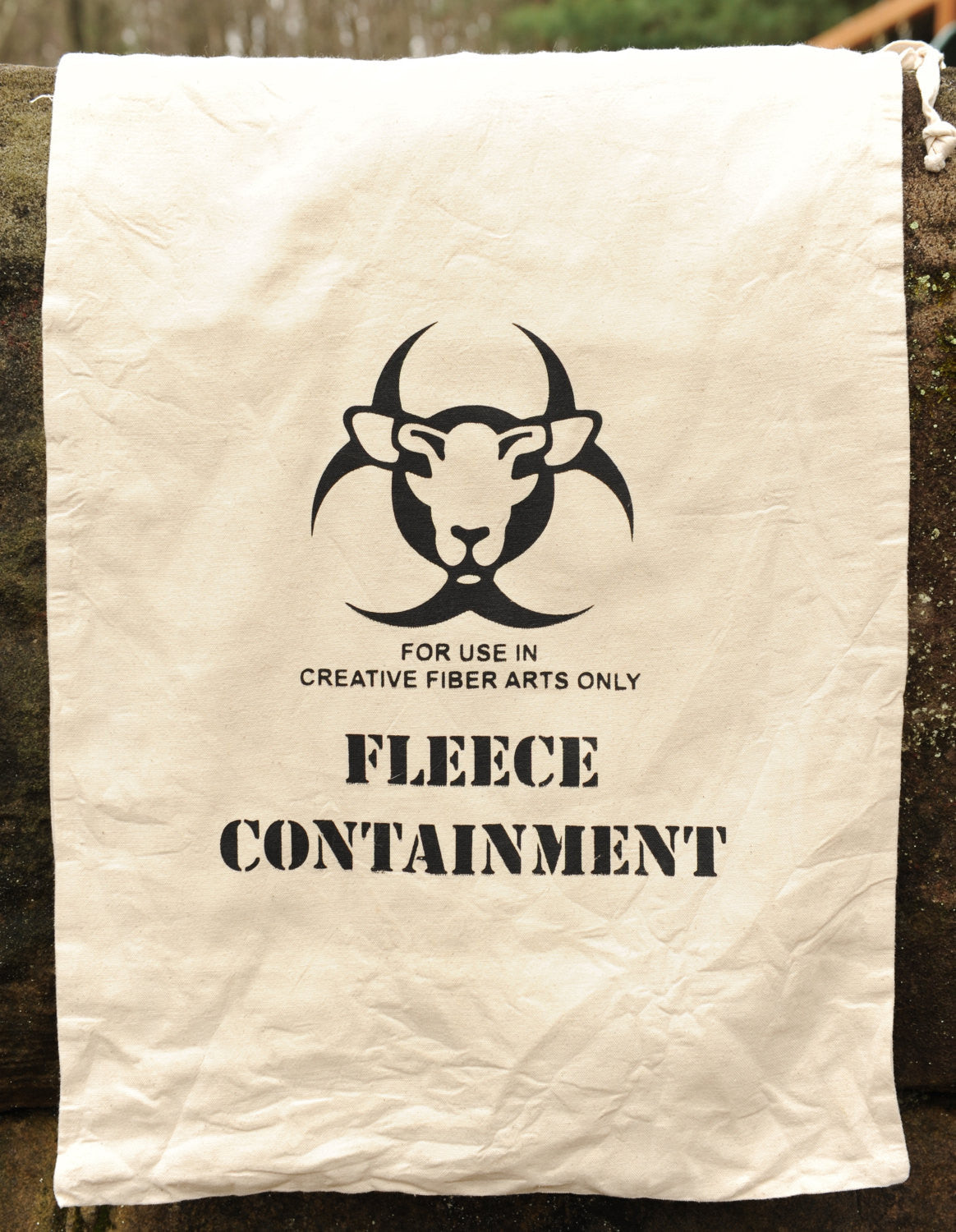 Fleece Canvas Storage Drawstring Bag "Containment"