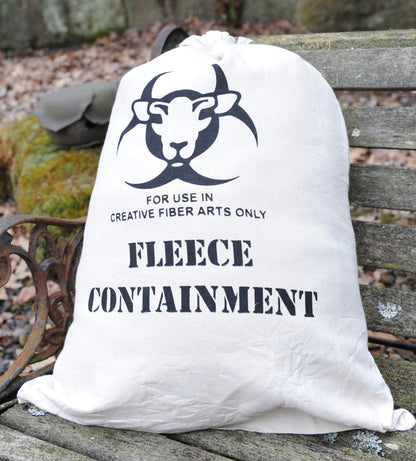 Fleece Canvas Storage Drawstring Bag "Containment"